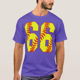 Fastpitch Softbal Nummer 66 66 Softbal Shirt Jer
