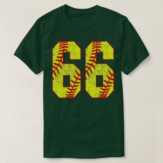 Fastpitch Softbal Nummer 66 66 Softbal Shirt Jer (Design voorkant)