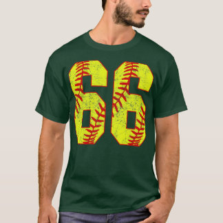Fastpitch Softbal Nummer 66 66 Softbal Shirt Jer