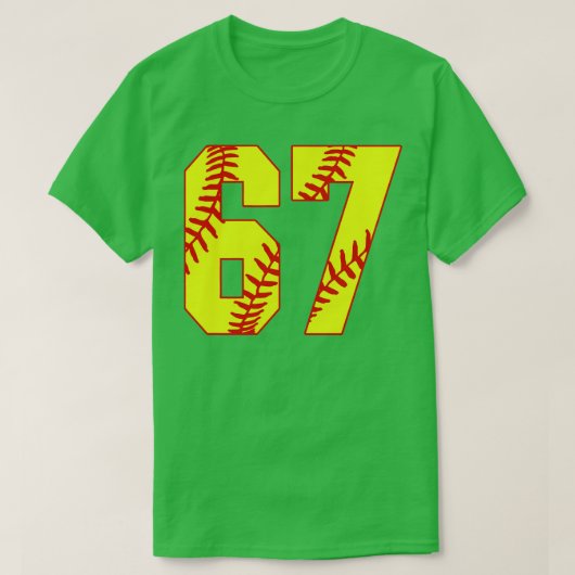 Fastpitch Softbal Nummer 67 67 Softbal Shirt Jer (Design voorkant)