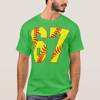 Fastpitch Softbal Nummer 67 67 Softbal Shirt Jer