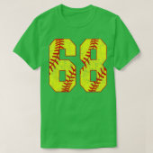 Fastpitch Softbal Nummer 68 68 Softbal Shirt Jer (Design voorkant)