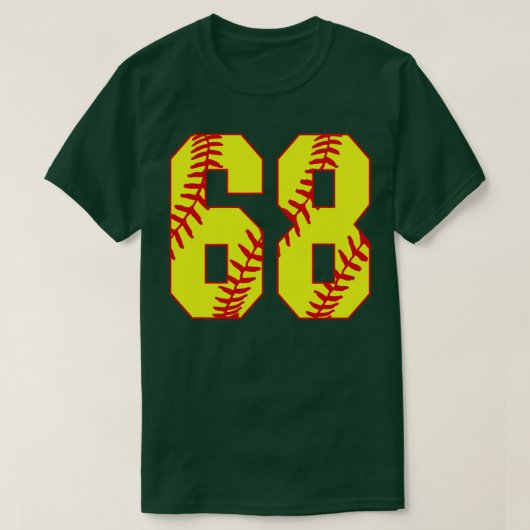 Fastpitch Softbal Nummer 68 68 Softbal Shirt Jer (Design voorkant)
