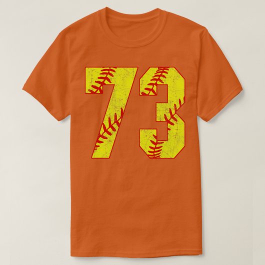 Fastpitch Softbal Nummer 73 73 Softbal Shirt Jer (Design voorkant)