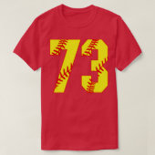 Fastpitch Softbal Nummer 73 73 Softbal Shirt Jer (Design voorkant)