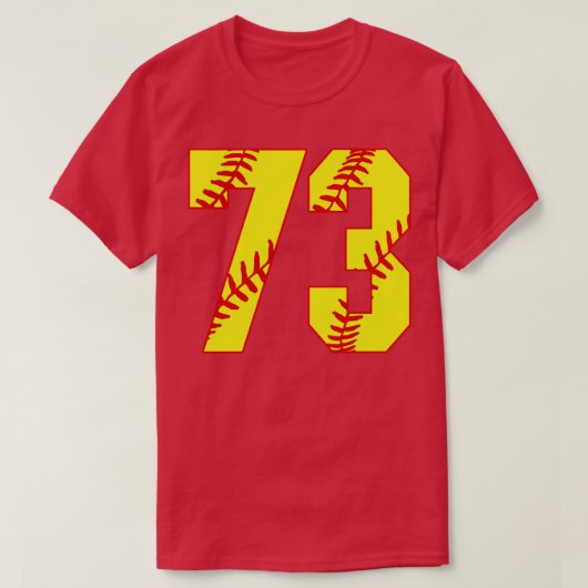 Fastpitch Softbal Nummer 73 73 Softbal Shirt Jer (Design voorkant)