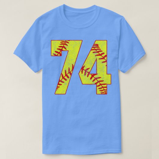Fastpitch Softbal Nummer 74 74 Softbal Shirt Jer (Design voorkant)