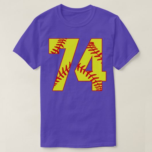 Fastpitch Softbal Nummer 74 74 Softbal Shirt Jer (Design voorkant)