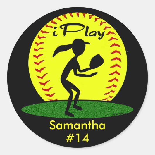 Fastpitch Softbal Stickers (Voorkant)