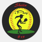 Fastpitch Softbal Stickers (Voorkant)