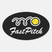 Fastpitch softbal stickers | Ovale vorm (Voorkant)