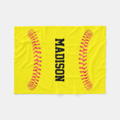 Fastpitch Softball Aangepaste naam of Tekstsport Fleece Deken (Voorkant (Horizontaal))