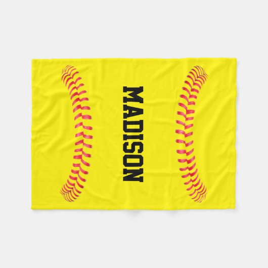 Fastpitch Softball Aangepaste naam of Tekstsport Fleece Deken (Voorkant (Horizontaal))
