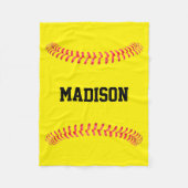 Fastpitch Softball Aangepaste naam of Tekstsport Fleece Deken (Voorkant)