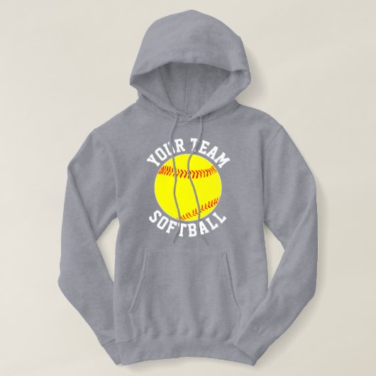 Fastpitch Softball Aangepaste teamnaam Sport Women Hoodie (Design voorkant)