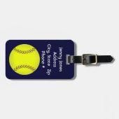 Fastpitch Softball Bagagelabel (Voorkant horizontaal)