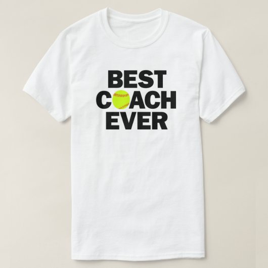 Fastpitch Softball Beste coach Oosters Mannen T-shirt (Design voorkant)
