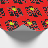 Fastpitch Softball Beste coach van elke Sportparti Cadeaupapier (Hoek)