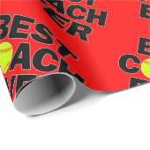 Fastpitch Softball Beste coach van elke Sportparti Cadeaupapier (Rol Hoek)