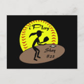 Fastpitch Softball Briefkaart (Voorkant)