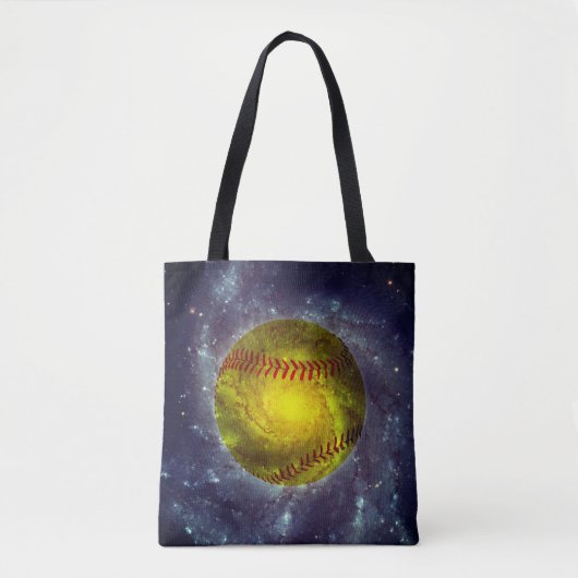 Fastpitch Softball Buitenspace Galaxy Unieke Sport Tote Bag (Voorkant)