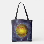Fastpitch Softball Buitenspace Galaxy Unieke Sport Tote Bag (Achterkant)