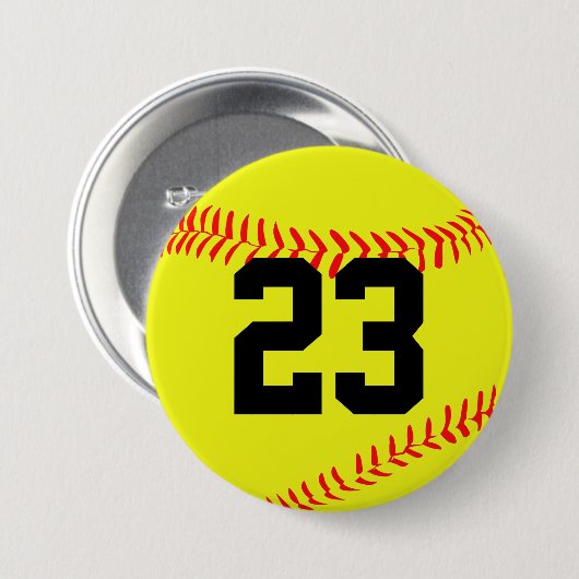 Fastpitch Softball Button Pin (Voorkant /achterkant)