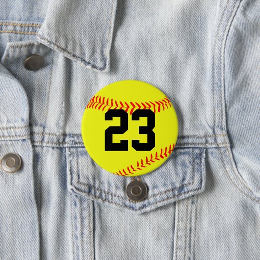 Fastpitch Softball Button Pin (In situ)