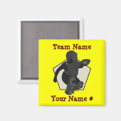 FastPitch Softball Catcher Magnet (Voorkant / Achterkant)