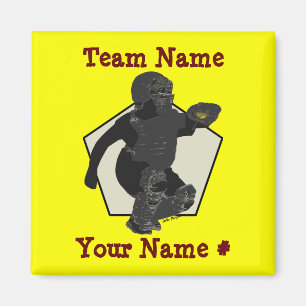 FastPitch Softball Catcher Magnet