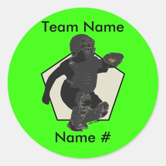 Fastpitch Softball Catcher Sticker (Voorkant)