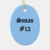 Fastpitch Softball Catcher's Ornament (Achterkant)