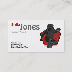 Fastpitch Softball Catcher's Profile Cards Visitekaartje