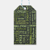 Fastpitch Softball Chalkboard Termen Cadeaulabel (Voorkant)