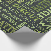 Fastpitch Softball Chalkboard Termen Cadeaupapier (Hoek)