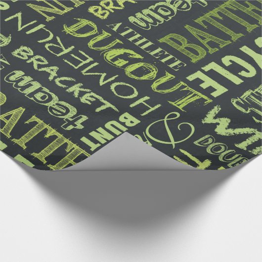 Fastpitch Softball Chalkboard Termen Cadeaupapier (Hoek)