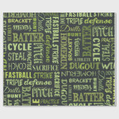 Fastpitch Softball Chalkboard Termen Cadeaupapier (Vlak)