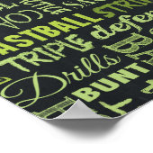 Fastpitch Softball Chalkboard Termen Poster (Hoek)