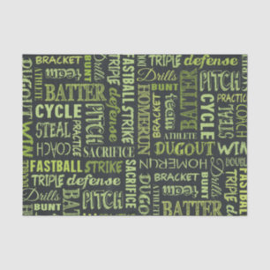 Fastpitch Softball Chalkboard Termen Tissuepapier
