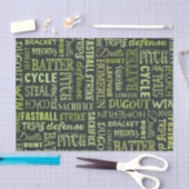 Fastpitch Softball Chalkboard Termen Tissuepapier (Craft)