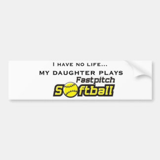 fastpitch-softball-clipart-11, ik heb geen leven.. bumpersticker