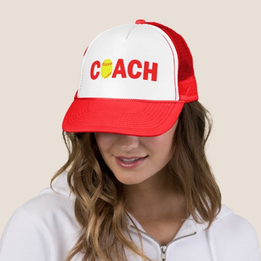 Fastpitch Softball Coach Fun Sports Trucker Pet (In situ)
