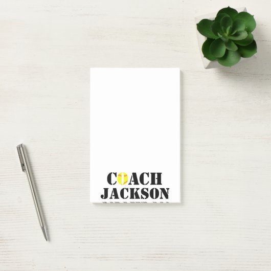 Fastpitch Softball Custom Coach Name Sports Kantoo Post-it® Notes (Kantoor)