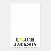 Fastpitch Softball Custom Coach Name Sports Kantoo Post-it® Notes (Voorkant)
