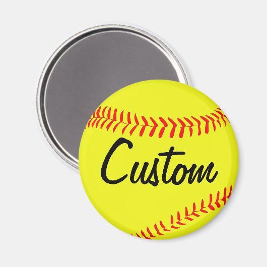 Fastpitch Softball Custom Magnet (Voorkant / Achterkant)