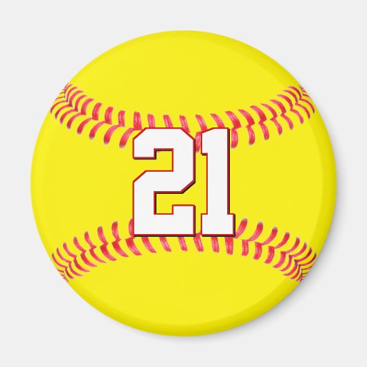 Fastpitch Softball Custom Numbers/Letters Sports Magneet (Voorkant)