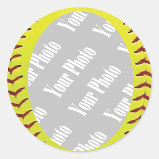 FastPitch Softball Fotosjabloon Stickers (Voorkant)