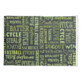 Fastpitch Softball Game Chalkboard Words Kussensloop (Achterkant)