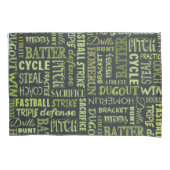 Fastpitch Softball Game Chalkboard Words Kussensloop (Voorkant)