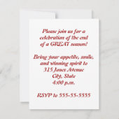 Fastpitch Softball Glove Invitations Kaart (Achterkant)